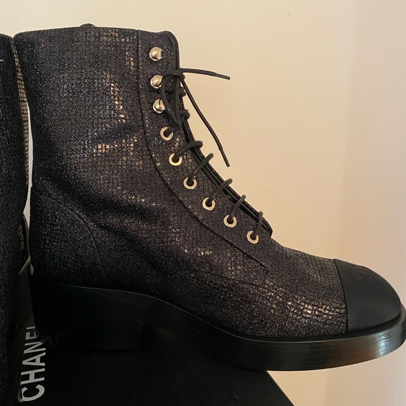 New Chanel Lace Up Boots - Picture 3 of 13